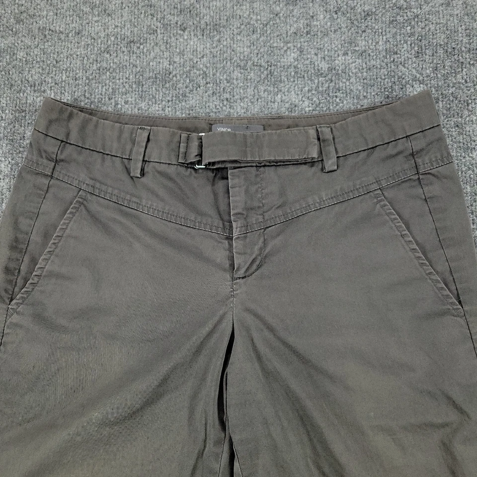 Шорты женские Vince размер 4 серые Capri Chino со средней посадкой карманы эластичные на молнии 30x13 - Изображение 2 из 4
