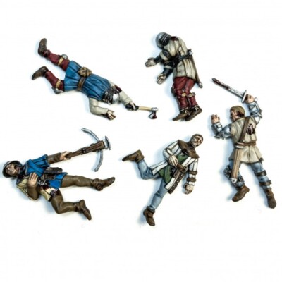 28mm Dead Soldiers Set 2 NPC Nobles Dungeons Dragons DnD D&D  Villagers Monster