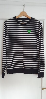H & M Schwanz/weiß Strip Sweatshirt XS (S)