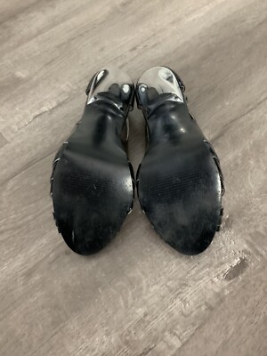 Escarpins Andrea Shoes à Bout Ouvert - Taille US 7 (37) - Noir - Occasion Très Bon état