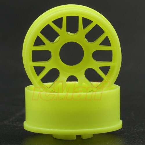 PN Racing Mini-Z 2WD Machine Cut BBS Front Rim F2 2pcs Yellow Kyosho 1:27 RC Car