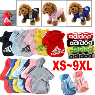 Adidog Kleine/Große Pet Hund Hoodie Pullover Puppy Katze Bekleidung Jacke XS-9XL