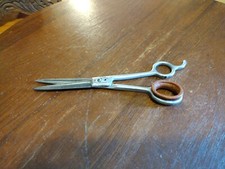 Antique Vintage Ec Lambert Flint Michigan 6.5" Barbers Trimming Shears RARE