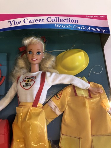 Vintage Fire Fighter Barbie Doll Career Collection 1994 Special Edition NRFB  - Picture 2 of 12