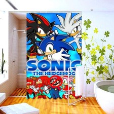 Waterproof Shower Curtain Sonic the Hedgehog Polyester Decor Bathroom