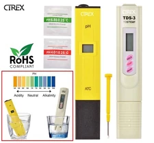 Premium Digital pH Meter + TDS Tester Aquarium Pool SPA Water Quality Monitor