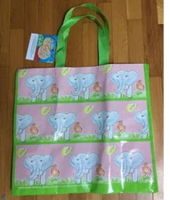 ELEPHANTS 🐘 REUSABLE Shopping Bag~HomeGoods~EcoFriendly TOTE~Jimmy Fund CUTE!