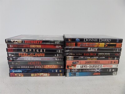 Lot Of 18 Horror Movie DVDs (Hostel,Jason X, Donnie Darko....)