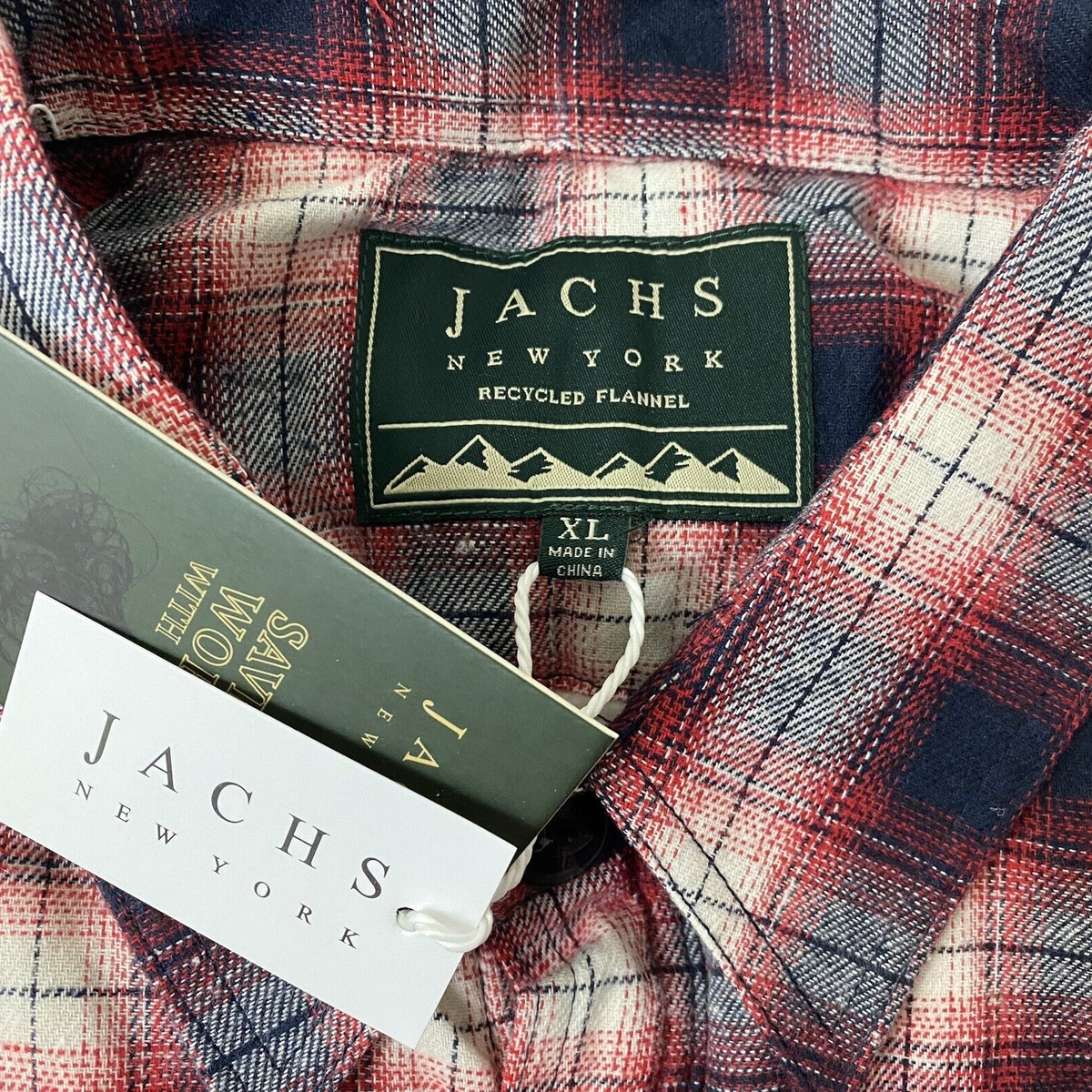 Jachs New York Men's Red Plaid Sherpa Lined Brushed Flannel Jachs New York Men's Red Plaid Sherpa Lined Brushed Flannel