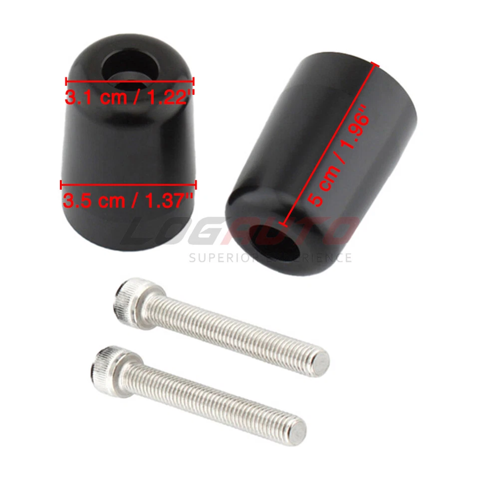 For Kawasaki Ninja ZX-14R Ninja 250 Ninja 400R Z900 Handlebar Grip Plug End Cap - Image 4 of 4