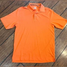 Cutter & Buck Polo Shirt Mens S Orange DryTec wicking golf Performance Bright