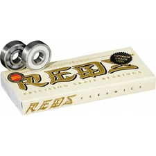 BONES CERAMIC SUPER REDS Skateboard Bearings 8-Pack 8mm Precision Competition