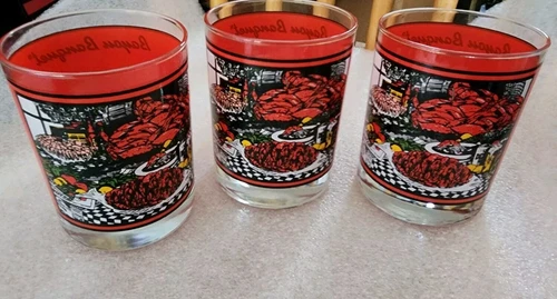 D.H. Holmes Bayou Banquet New Orleans Glasses 1983