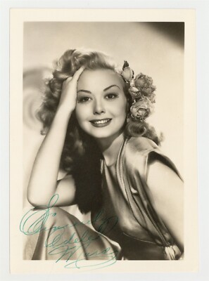 Adele Mara Hand Signed Blonde Bombshell Portrait Photo 1941 Honolulu Lu J13950