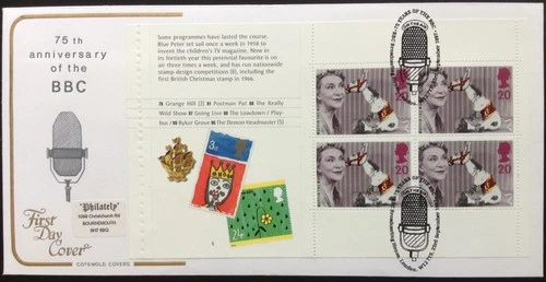 GB Cotswold 1997 75 Years of the BBC Prestige Booklet Pane 4 on First Day Cover