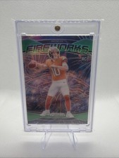2024 Panini Prizm - Fireworks Bo Nix #23 Green Prizm (RC)