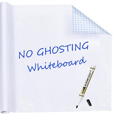 HAMIGAR White Board Dry Erase, 18" X 79" Peel and Stick Paper, No Ghosting