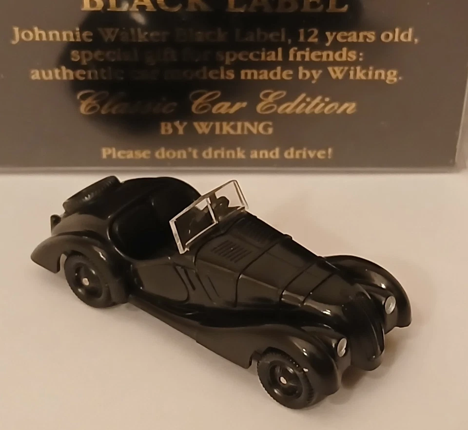 Wiking 1:87 Black Label BMW 328 Cabrio Johnny Walker Modell Komplett Schwarz