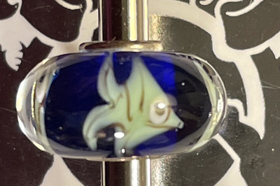 Trollbeads  Beautiful Fish Swimming Sterling Silver OOAK Unique