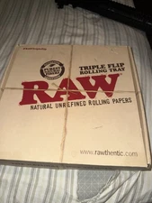 OFFICIAL RAW Triple Flip Bamboo Rolling Tray Magnetic - New Ships ASAP