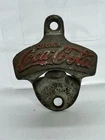 Vintage Coca Cola Cast Iron Wall Bottle Opener Star X Style Germany Man Cave Bar