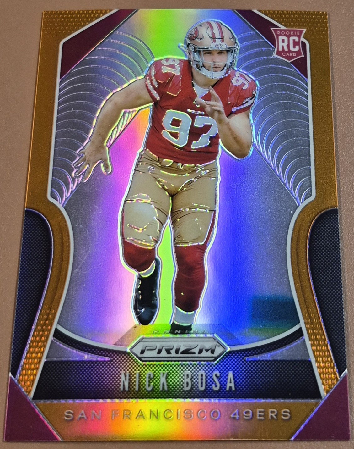2019 Panini Prizm Nick Bosa #311 Orange RC Rookie Card #/249 San Francisco 49ers