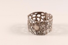 Serviettenring Silber 835 durchbrochen Rosen &Oslash;35mm 10gramm Meisterpunze CB