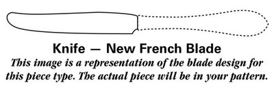 WMF Flatware Gold Amanda French Solid Knife 1998983