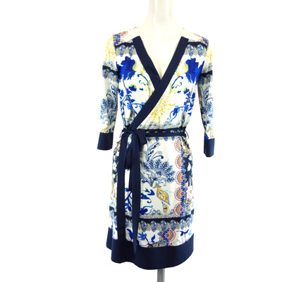 Wickelkleid Etoile Du Mond 34 XS Bunt Damen Figurbetont Knielang Np 199 Euro