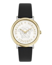 Versace Womens Two Tone 37mm Strap Fashion Watch