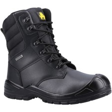 Amblers AS240 Hatfield Safety Boots Waterproof Side Zip Black Ankle Support 