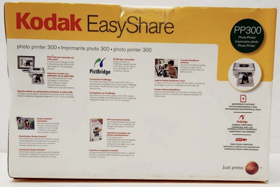 Vintage Kodak EasyShare PP300 - Classic Old School Photo Printer 300 - Image 2 of 4