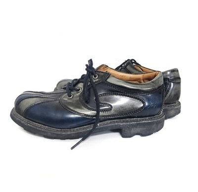 John Fluevog 7th Heaven Angel Derby Swirl Oxfords M 8.5 Blue and Gray Lace Up