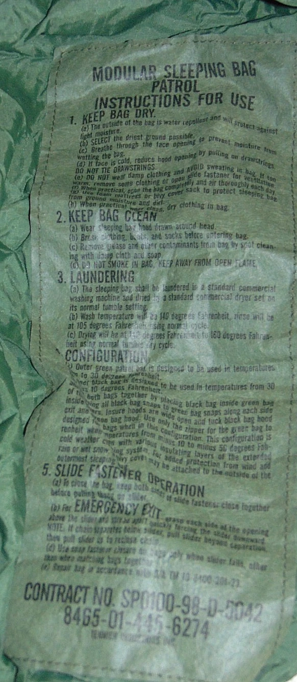 NEW USGI MODULAR SLEEPING BAG PATROL GREEN
Opens in a new window or tab