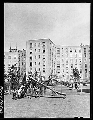 Queensbridge Housing Project Queens New York 1930s Nursery School Playground