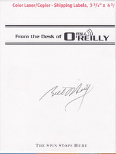 Bill O'Reilly Authentic Hand-Signed Bookplate