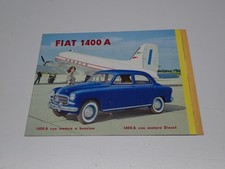 FIAT 1400 A BENZINA - DIESEL DEPLIANT BROCHURE PROSPEKT (T11)