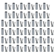 Shoe Lace Tips, 40 Pack Metal Alloy Shoelace Head, Gray