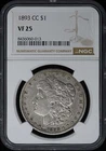 1893-CC CC Morgan Dollar S$1 NGC VF25