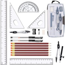 LATERN 20Pcs Geometry Compass Set, Student Supplies Drawing and... 