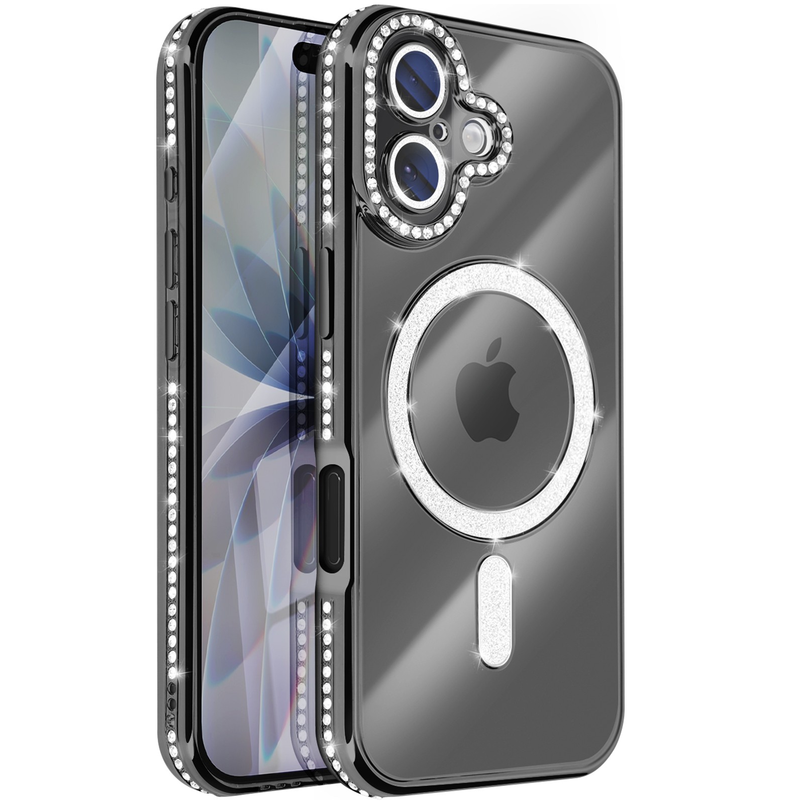 Coque iPhone 17 compatible avec bord strass pour briller en soirée - 2