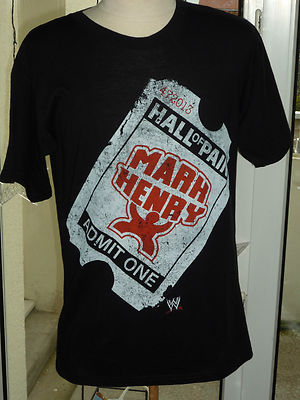 T-SHIRT CATCH WWE MARK HENRY TICKET FOR THE HALL OF PAIN S,M,L,XL HERREN/MEN