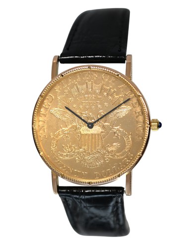 Corum 20 Dollar Coin 1900 Year 46 Gr. 18k Yellow Gold 35MM Manual Winding - Picture 4 of 10