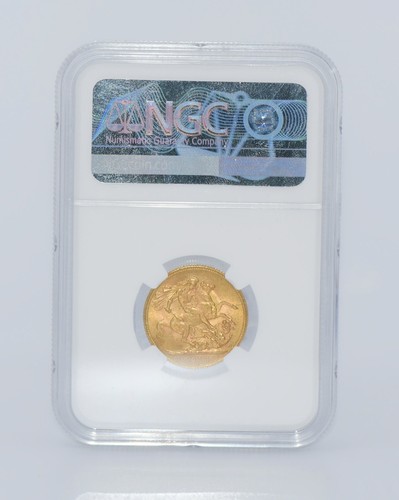 1918 India 1 Sovereign Gold Coin NGC MS64 - Picture 2 of 2