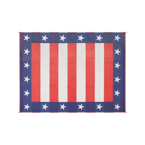 FAULKNER Independence Day Patio Mat 20' x 8' Polypropylene Reversible 46502 - Picture 2 of 3