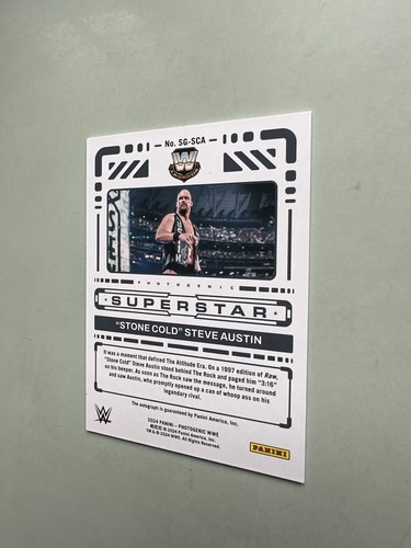2024 Panini Photogenic WWE Superstar Autograph Stone Cold Steve Austin - Picture 9 of 10