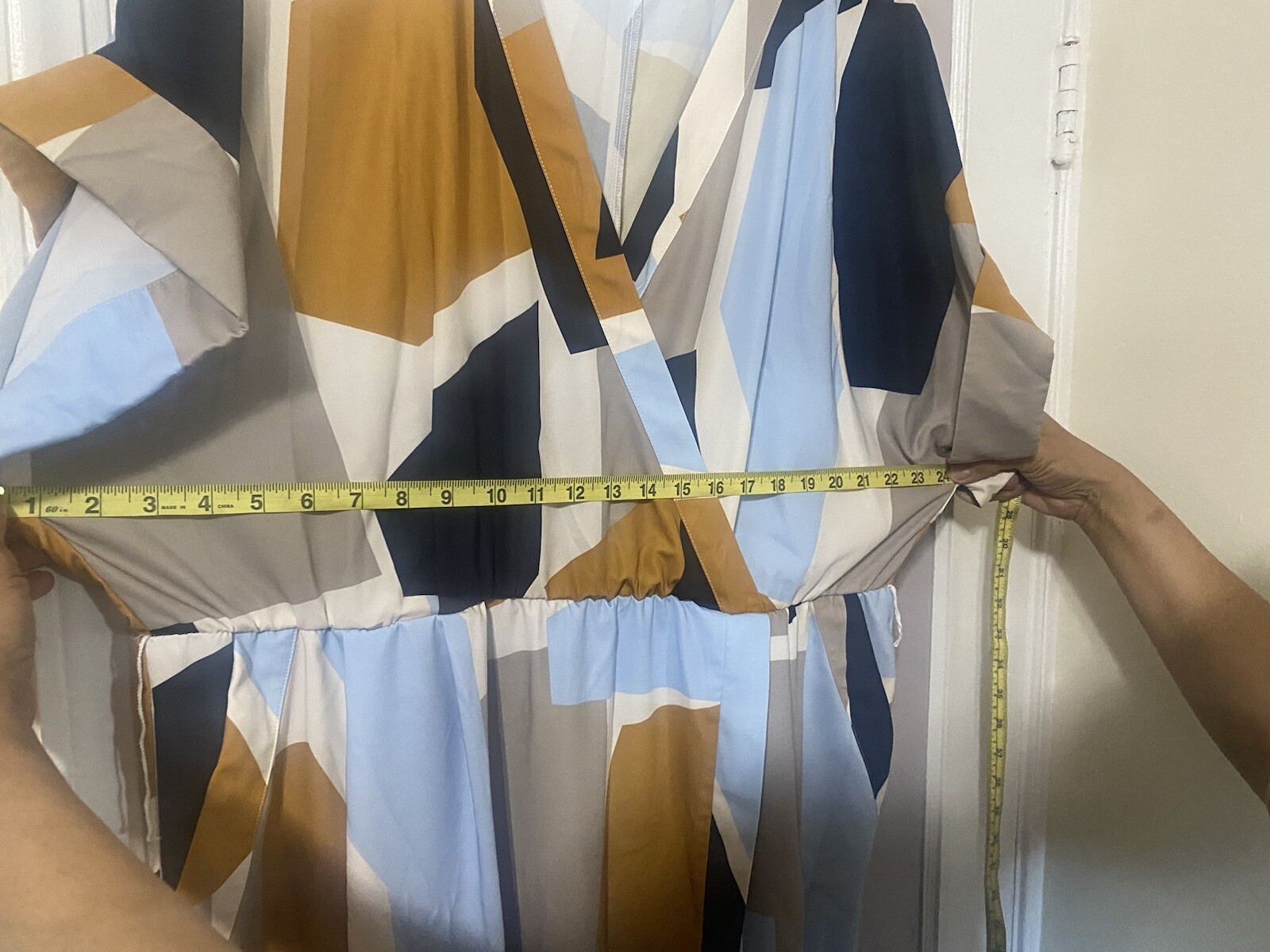 Eloquii Geometric Pastel Color- Block Front Wrap … - image 19