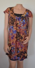 Anthropologie Maeve Pintura Silk Floral Shift Dress Size S Small Multi Color