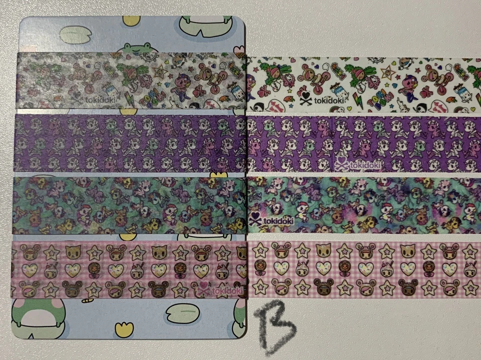 Kawaii Toki Doki Washi Tape Sample Card (3 Yd total) FREE SHIPPING - Image 3 of 4