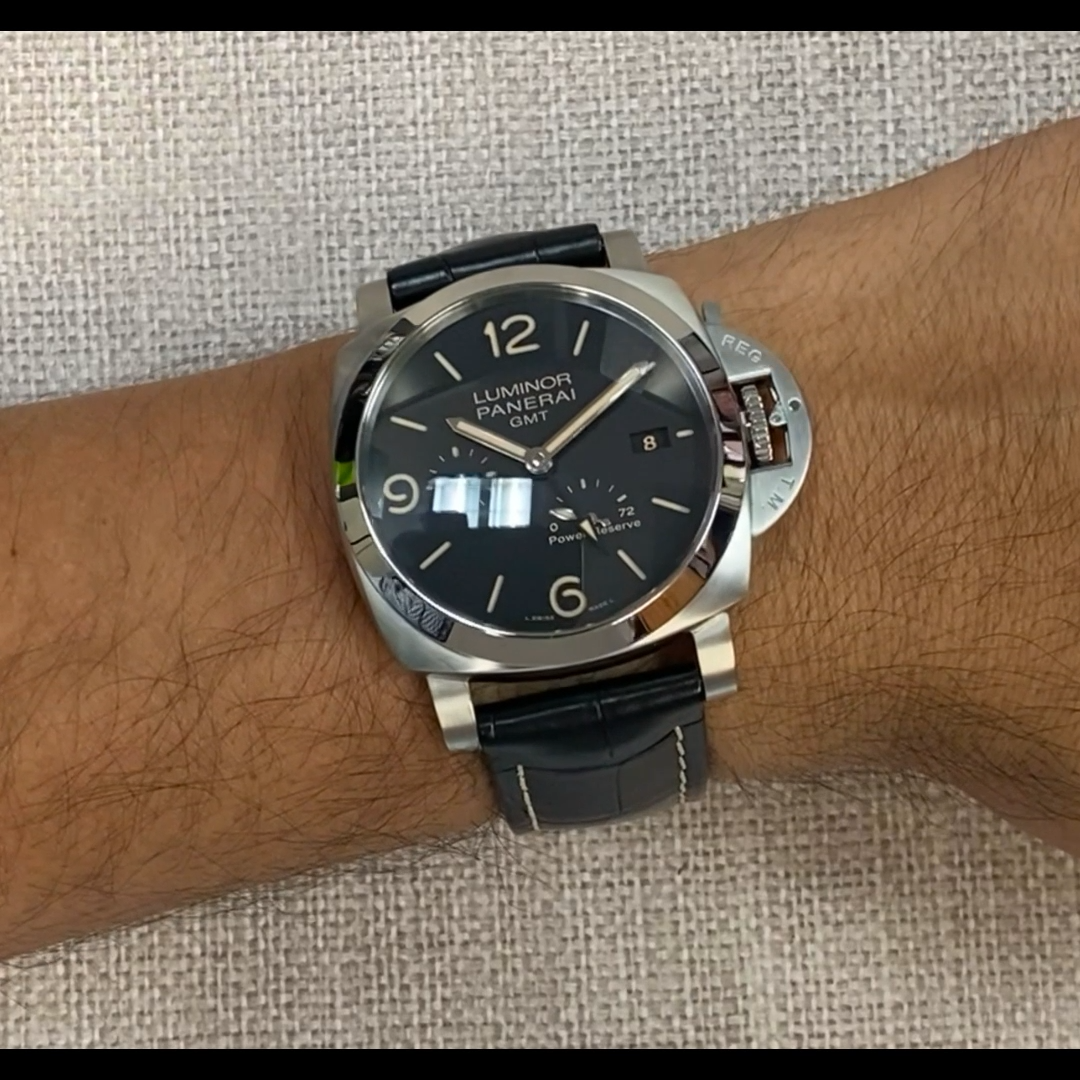 Panerai Luminor GMT PAM 1321 Steel 3 Days Power Reserve 44mm Watch